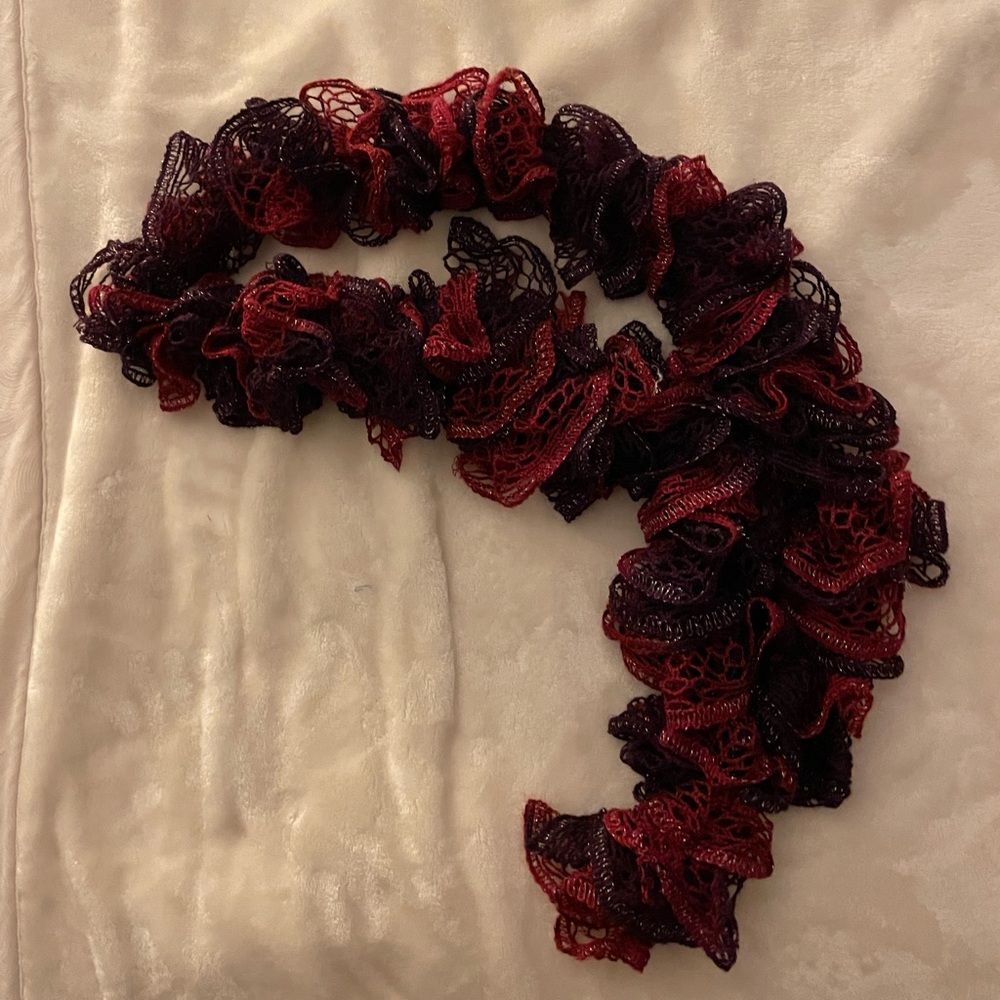 Pink and purple scarf